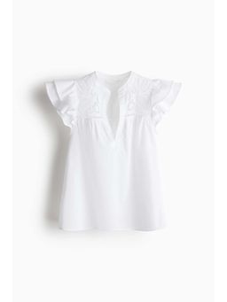 H&M - Women White Broderie Anglaise Blouse