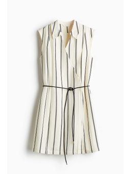 H&M - Women White Tie-Belt Wrap Dress