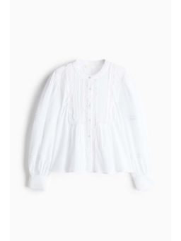 H&M - Women White Pintucked Blouse