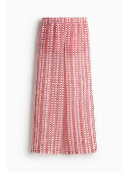 H&M - Women Pink Hole-Patterned Trousers