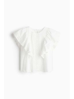 H&M - Women White Broderie Anglaise Blouse