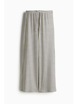 H&M - Women White Wide Drawstring Trousers