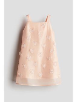 H&M - Girls Orange Appliqued Organza Dress