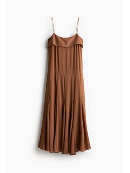 H&M - Women Brown Chiffon Strappy Dress