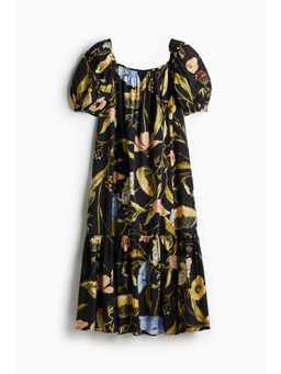 H&M - Women Black Square-Neck Maxi Dress