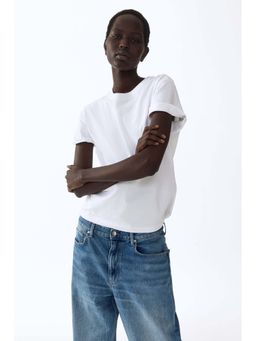 H&M - Women White Oversized Cotton T-Shirt
