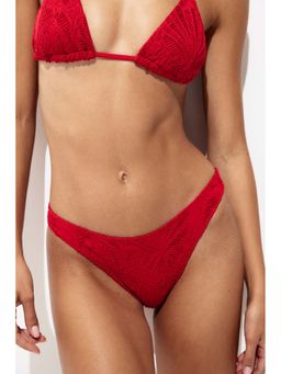 H&M - Women Red Cheeky Bikini Bottoms