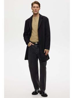 H&M - Men Black Single-breasted coat