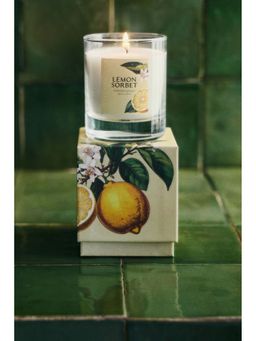 H&M - White Scented Candle In Glass Holder