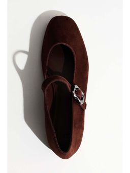 H&M - Women Brown Mary Jane Ballet Flats