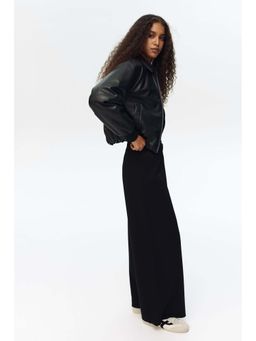 H&M - Women Black Wide Pull-On Trousers