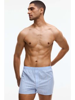 H&M - Men Blue 2-Pack Woven Boxer Shorts