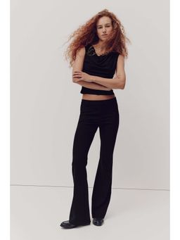 H&M - Women Black Flared Tailored Trousers