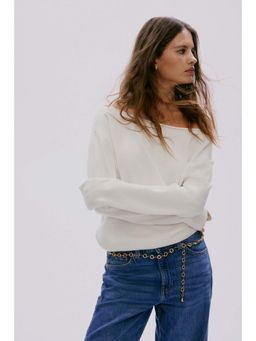 H&M - Women White Off-The-Shoulder Jumper