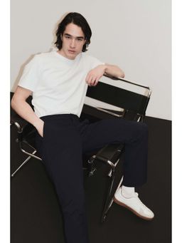 H&M - Men Blue Four-Way Stretch Chinos