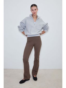 H&M - Women Khaki Four-Way Stretch Flared Leggings