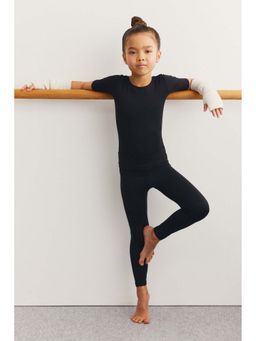 H&M - Girls Black Sports Leggings with Softmove