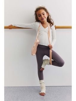 H&M - Girls Purple Sports Leggings with Softmove