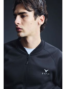 H&M - Men Black Sports Bomber Jacket With Thermomove