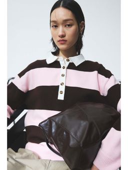 H&M - Women Brown Collared Jumper