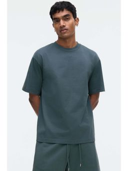 H&M - Men Turquoise Loose Fit T-shirt