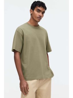 H&M - Men Green Loose Fit T-Shirt