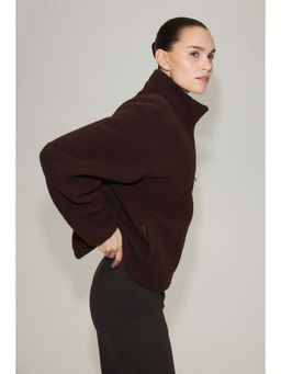 H&M - Women Brown Teddy Sports Jacket