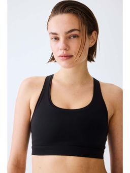 H&M - Women Black Sports Bra With Cool Handfeel Drymove