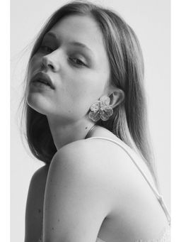 H&M - Women Gold Flower-Shaped Earrings