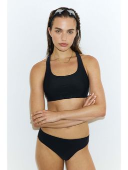 H&M - Women Black Sports Bikini Bottoms With Lycra