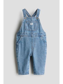 H&M - Boys Blue Cotton Denim Dungarees