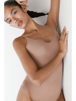 H&M - Women Beige Light Shape Microfibre Thong Body