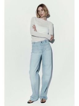 H&M - Women Blue Wide High Jeans