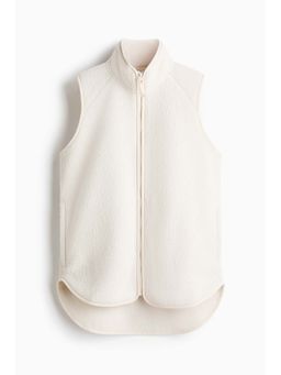 H&M - Women White Regular Fit Teddy Sports Gilet
