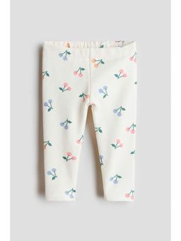 H&M - Girls White Brushed-Inside Leggings