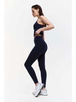 H&M - Women Navy Blue Sculptmove High-Waisted Leggings