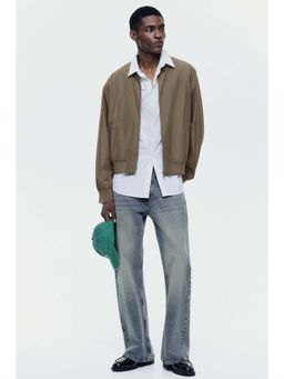 H&M - Men Beige Lightweight Bomber Jacket