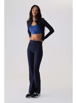 H&M - Women Blue Flared Yoga Leggings with Softmove