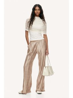 H&M - Women Beige Crinkled trousers