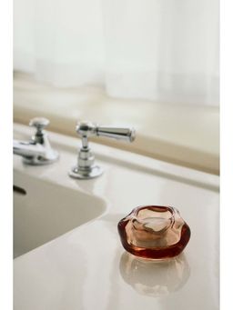H&M - Brown Glass Tealight Holder