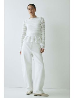 H&M - Women White Smocked Top