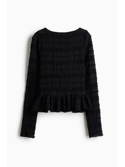 H&M - Women Black Smocked Top