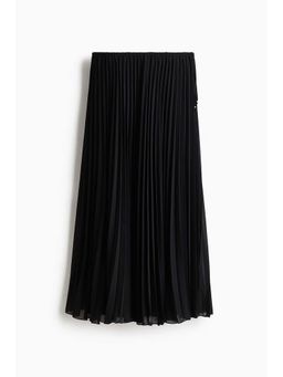H&M - Women Black Pleated Chiffon Skirt