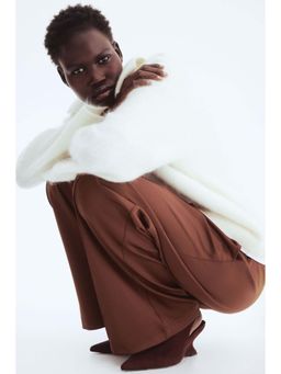 H&M - Women Brown Crease-Front Pull-On Pant