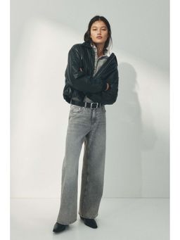 H&M - Women Grey Baggy Regular Waist Jeans