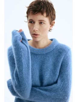 H&M - Women Blue Mohair-Blend Jumper