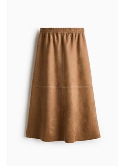 H&M - Women Beige Midi Skirt