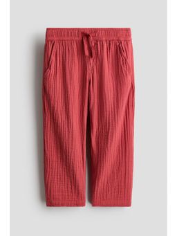 H&M - Boys Pink Muslin Drawstring Trouser