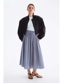 H&M - Women Blue Smocked-waist skirt