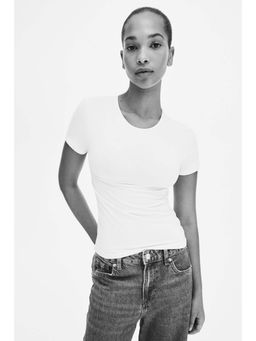 H&M - Women White Fitted T-Shirt